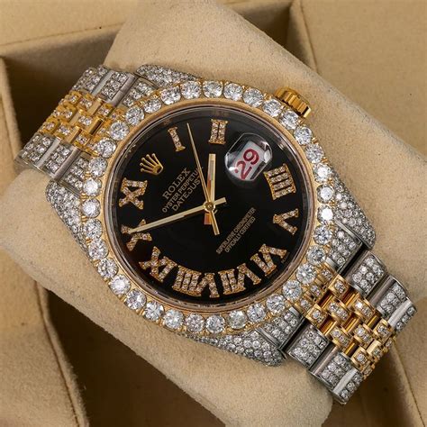 black rolex diamond rolex sign|rolex watch with diamond bezel.